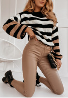 Trousers waxed Rebel in mocha