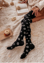 Zakolanówki patterned Laurentio in black