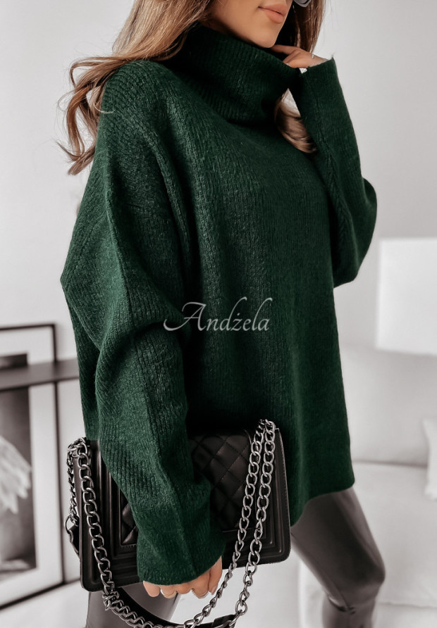 Rollkragenpullover Mavi Flaschengrün