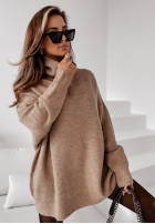 Pullover z golfem Mavi Camel