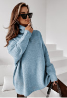 Pullover z golfem Mavi Himmelblau