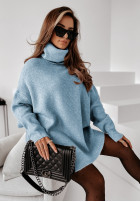 Pullover z golfem Mavi Himmelblau