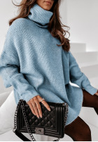 Pullover z golfem Mavi Himmelblau