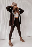 Rozpinana Sweatshirt z kapturem Siempre in chocolate