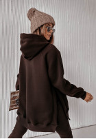 Sweatshirt z kieszenią i kapturem Siempre in chocolate
