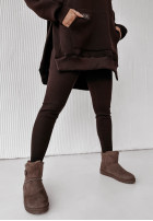 Prążkowane Leggings Sorine in chocolate