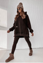 Prążkowane Leggings Sorine in chocolate