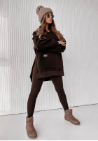 Prążkowane Leggings Sorine in chocolate