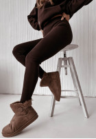 Prążkowane Leggings Sorine in chocolate