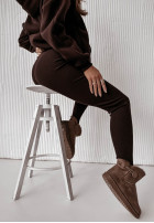 Prążkowane Leggings Sorine in chocolate