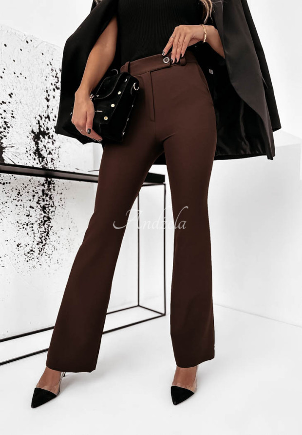 GORGLITTER Damen Schlaghose Mit Seitenstreifen - Hohe Taille Elegant Skinny Freizeithose