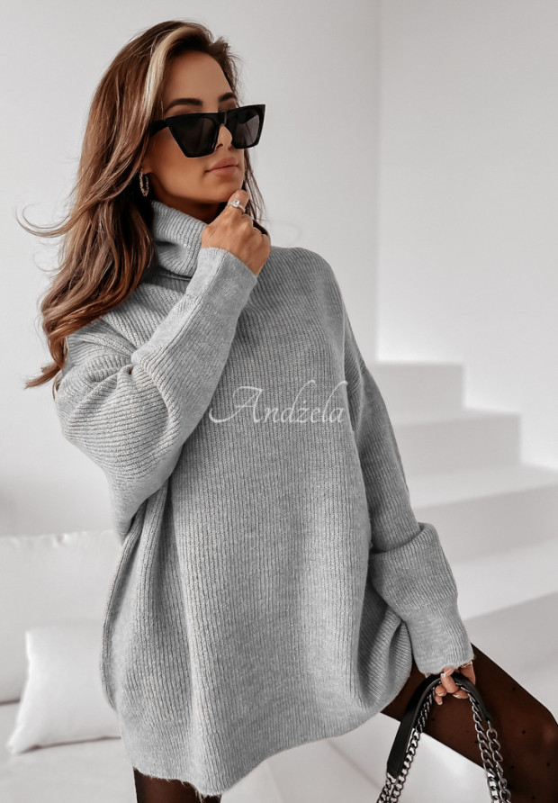 Rollkragenpullover Mavi Hellgrau