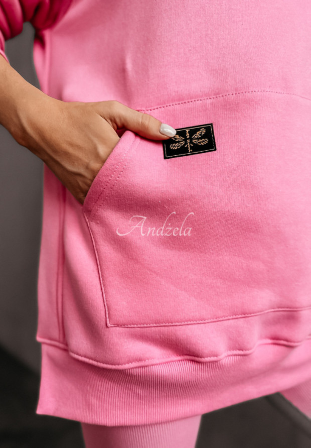 Sweatshirt mit Tasche und Kapuze Siempre Rosa