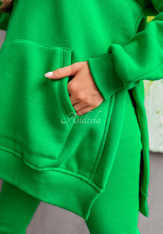 Sweatshirt mit Tasche und Kapuze Siempre Grün