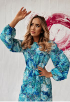 Kwiecista Kleid Beautiful Blossoms Blau