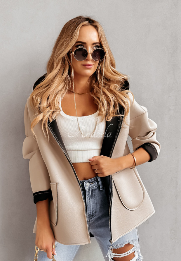 Oversize-Mantel mit Kapuze Day To Remember Beige