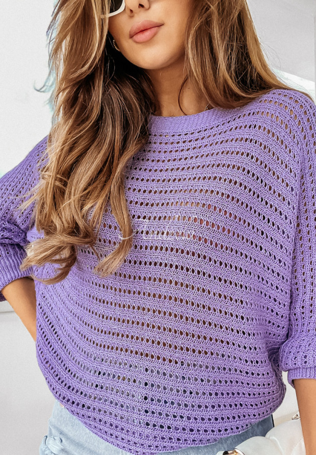 Durchbrochener oversized Pullover Best Of Me Lavendel