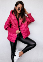 Jacket oversize z kapturem Sancha in fuchsia