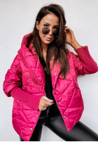 Jacket oversize z kapturem Sancha in fuchsia