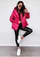 Jacket oversize z kapturem Sancha in fuchsia