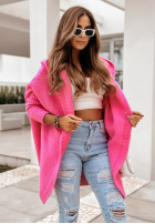 Długi Cardigan oversize z kapturem Montevista in pink
