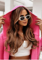 Długi Cardigan oversize z kapturem Montevista in pink
