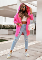 Długi Cardigan oversize z kapturem Montevista Rosa