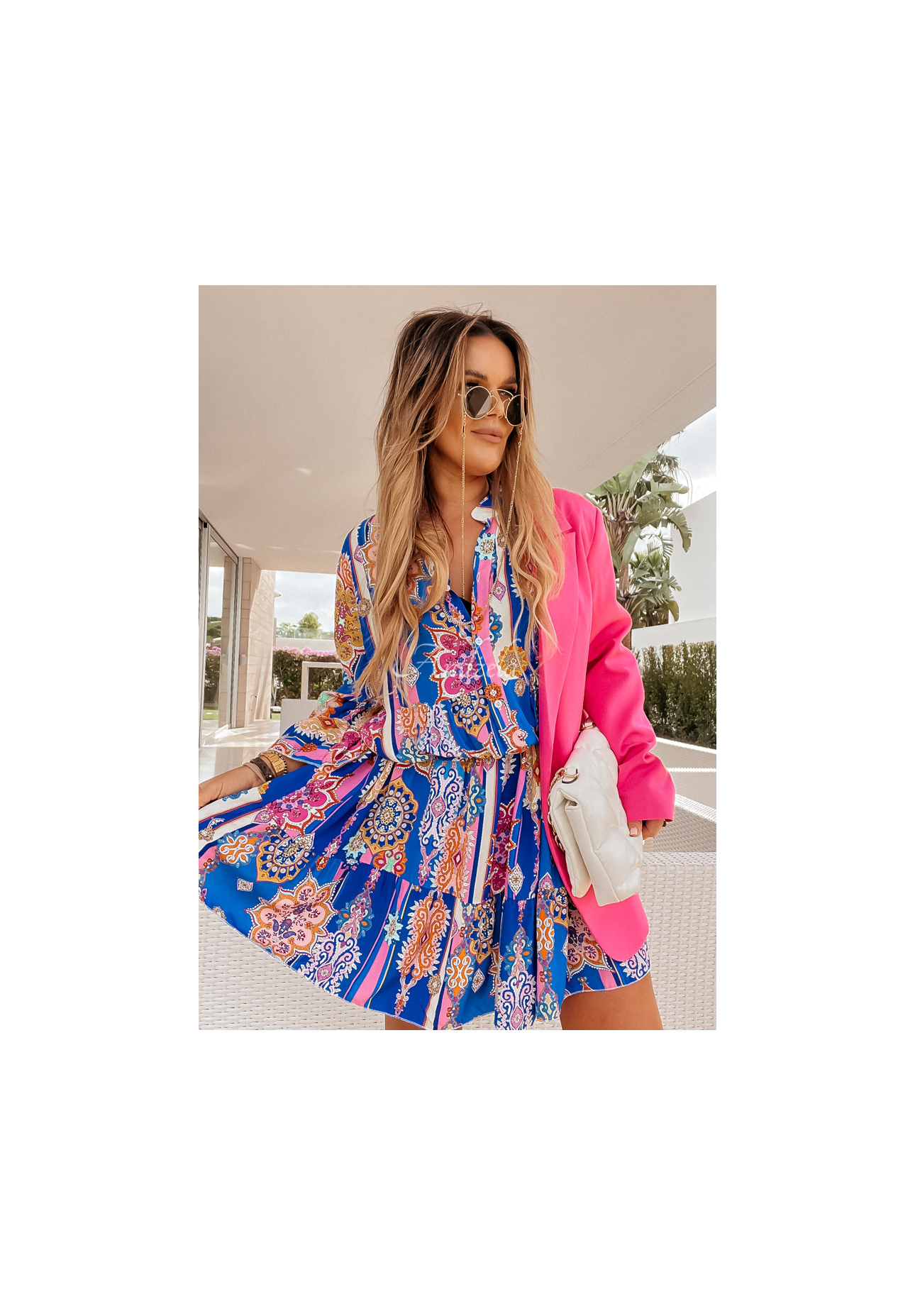 Gemustertes Kleid Magnala Sierra Blau