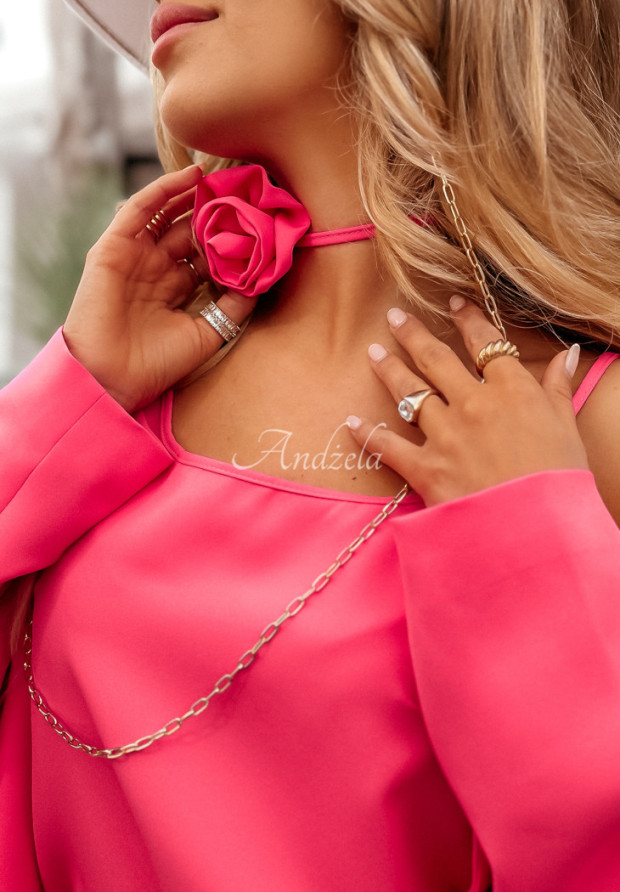 Choker, Armband, Haarreif 3in1 Think About Me Neon Rosa