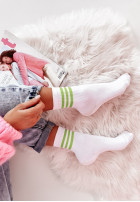 Long skarpetki Three Stripes in green