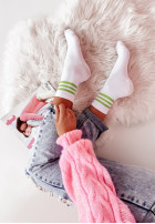 Long skarpetki Three Stripes in green