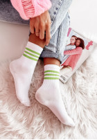 Long skarpetki Three Stripes in green