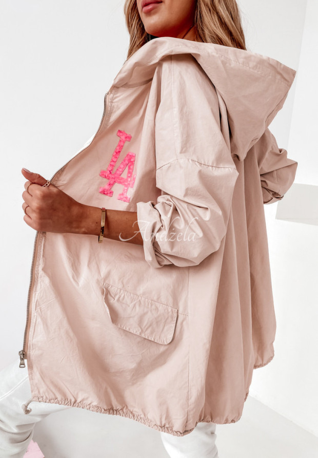 Asymmetrische Parka-Jacke Angelia Beige