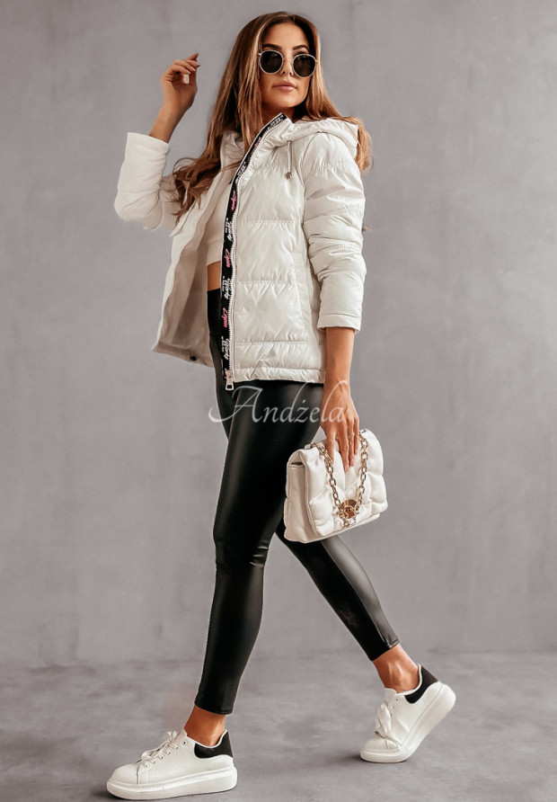 Kurze Steppjacke mit kapuze Rise Above Weiß