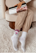 Long skarpetki Los Angeles biało-in pink