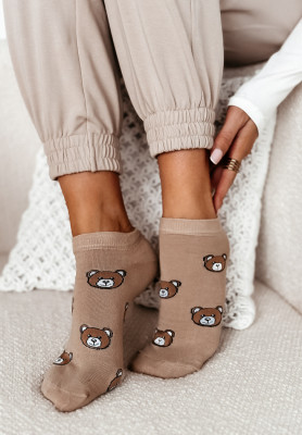 Socken mit Teddybären Bears Beige