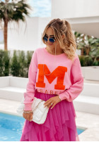 Pullover z haftem Isabel Rosa