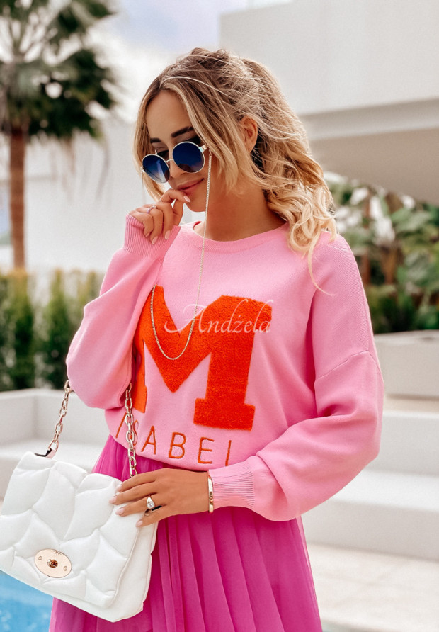 Pullover mit Stickerei Isabel Rosa