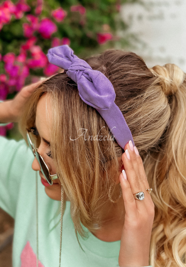 Haarband mit Schleife Bea Violett