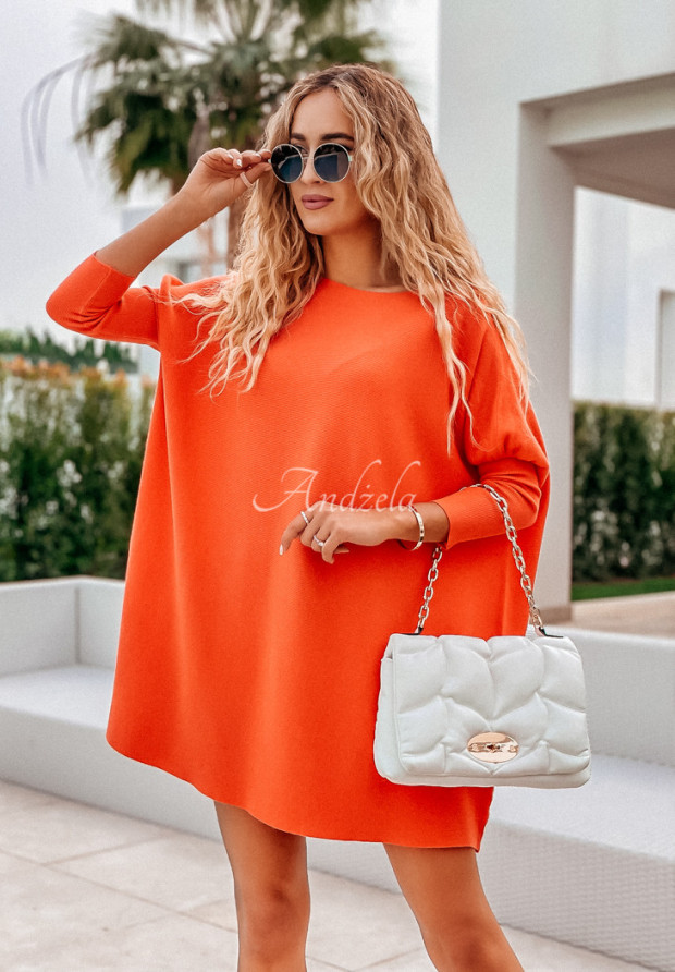 Leichter Oversize-Pullover Bring It On Orange