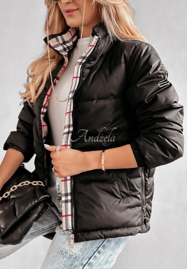 Kurze Steppjacke Living Life Schwarz