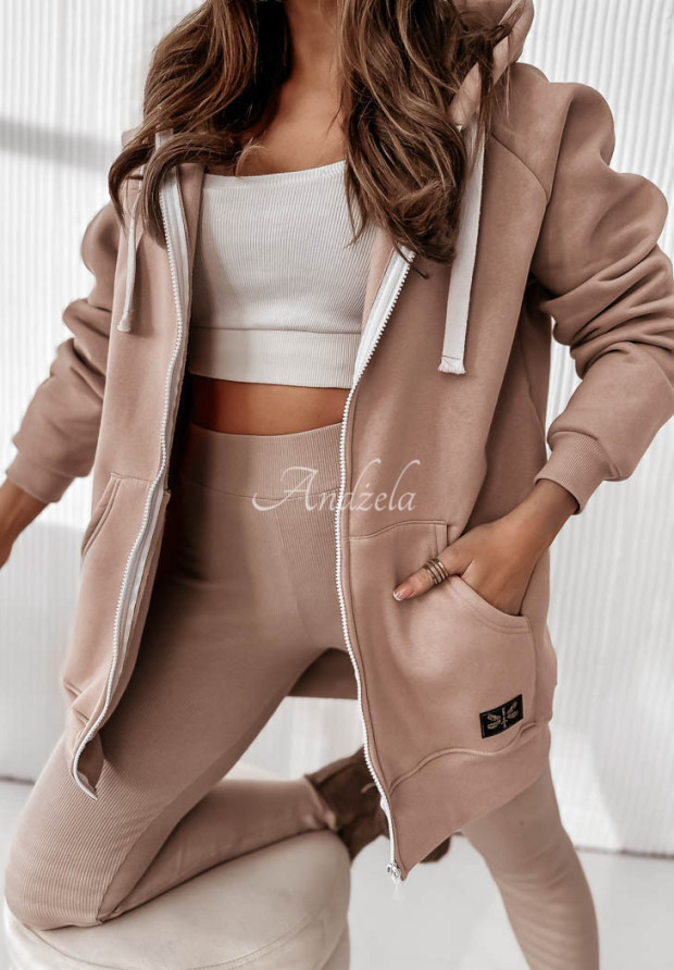 Kapuzenjacke Siempre Beige