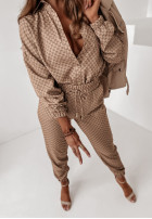 Wzorzysty Set Empire in camel