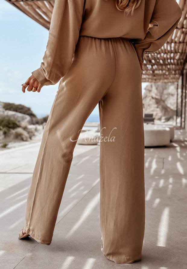 Hemd und Hosen Set aus Leinen Sea La Vie Camel