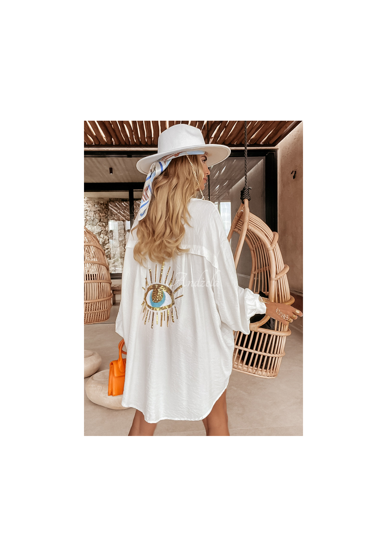 Hemd mit dekorativer Applikation Eye See You Ecru