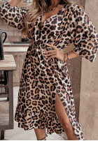 Dress z falbankami Wild Obsession w panterkę