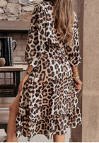 Dress z falbankami Wild Obsession w panterkę