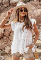 Ażurowa Kleid boho Serenity Weiß