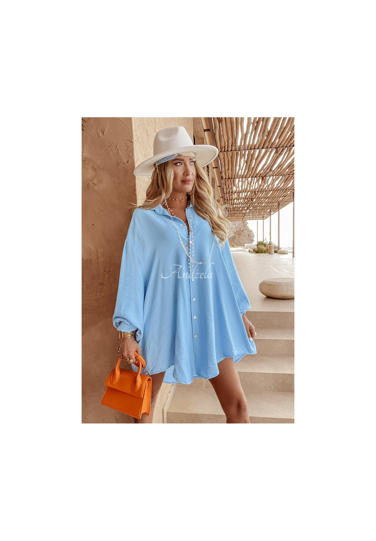 Hemd mit dekorativer Applikation Eye See You Himmelblau