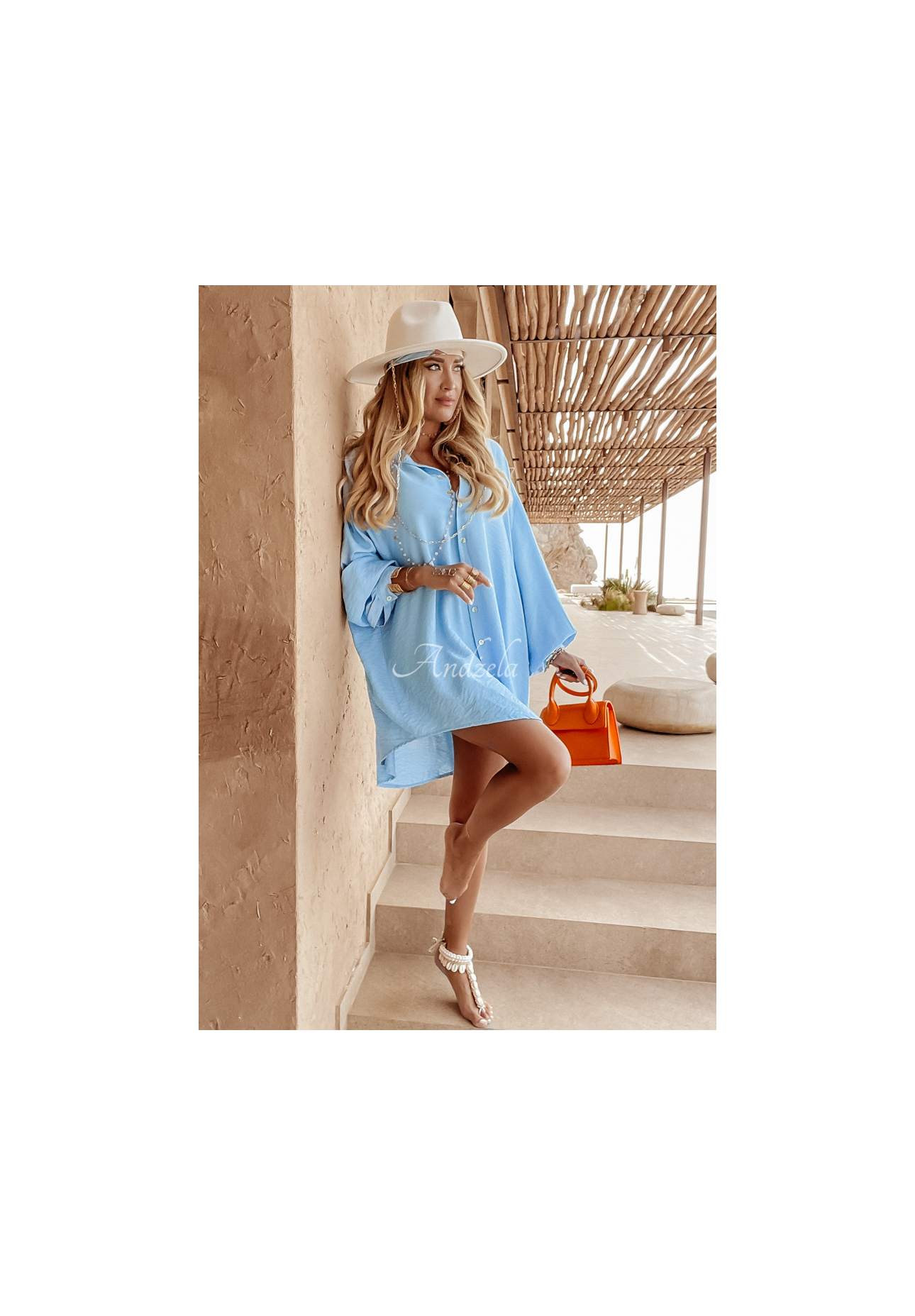 Hemd mit dekorativer Applikation Eye See You Himmelblau